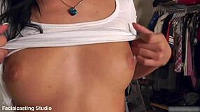 Teenie cums multiple times loving big dick in casting interview.