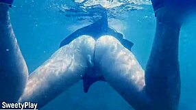 Underwater Creampie While Swimming After Cum Inside Pussy