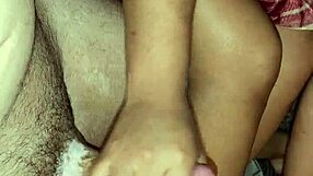 Amateur Latina wifey Vered jerking husband's dick