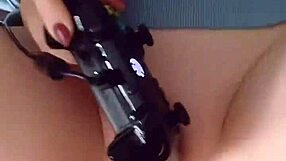 Curious step sister caught masturbating and filled with cum