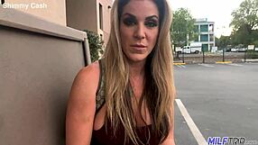 dirty blonde bombshell offers her sexy milf ass to horny stud for hardcore action