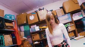 A Small 18+ Tit Teen 18+ Thief Sucks Man's Dick And Enjoys Hardcore Pussy Banging