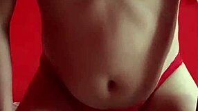 modeling a red lace thong in mexican lingerie with dancing and pantyhose