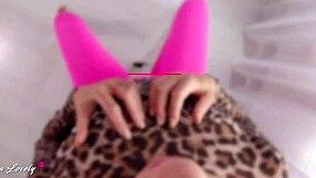 Sexy Babe in Leggings Teaches Blowjob with Big Nipples in Female POV