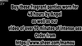 Masturbating While Licking Angel's Round Breasts