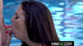 I love how hot teen alice visby in cute diamond bikini gets banged by the pool