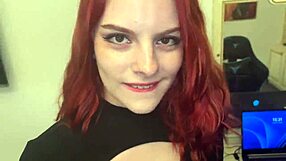 Redhead Teen with Natural Tits Fucks Amateur Couple Hardcore