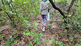 Amateur Thai Villagers Fuck Intensely in Public Forest