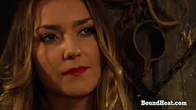 Curvy Handtied Lesbian Slave Touched and Fingered by Dominant Madame