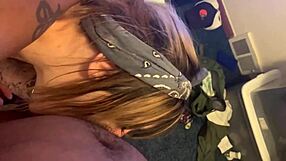 Tattoo Slut Sucks Dick Upside Down Then Gets Punished Fucked