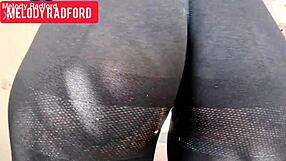 Milf Melody Radford in sheer leggings GETS FUCKED