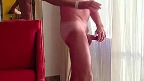 The pervy guy enjoys his boner time on vacation in mexico, letting it fly freely.