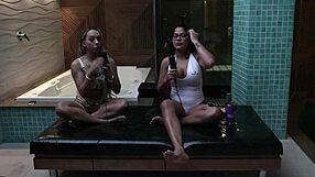 Bianca Demarchi's porn journey starts with bathroom meme and navel licking.