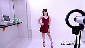 graceful young 18+ brunette gets fucked at a modeling audition