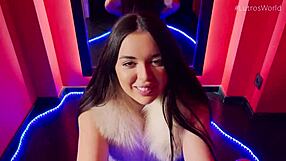 Watch this chubby babe give a deepthroat blowjob!