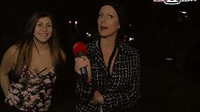 öffentliches straßencasting - junges schleppt fremde männer ab