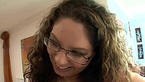 Kiki Daire cums on his cock, then lets him explore until he pops off in bondage fun