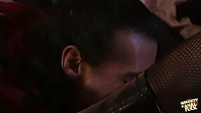 Busty Brunette in Stockings Craves Anal After Pussy Eating