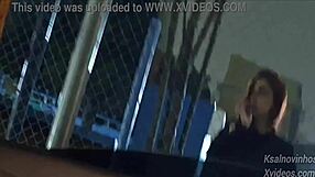 teen risks handjob for hot girl on public street