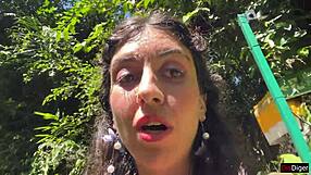 Cum on face in public locker room, then cumwalk at the waterfall 😏