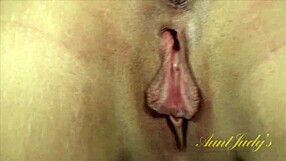 Auntjudys - 46yo Busty Brunette Milf Toys Wet Pussy