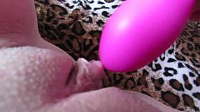 Check out this POV of a big clit getting wet with a vibrator leading to orgasm