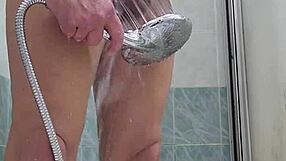 Intense Pleasure from Shower Head Masturbation
