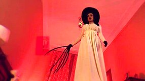 Lady Dimitrescu enjoys hot fuck with big tits and tight pussy.