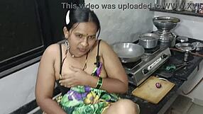 Indian couple intensely fucks in the kitchen
