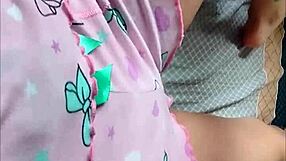 i seduce my stepdaughter in her pajamas, ending up groping her all over.