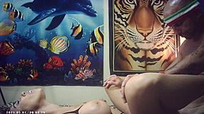 Behind the scenes, Candice Cumm feels the Italian pound machine