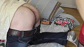 I humiliate my lover in femdom roleplay on the bed