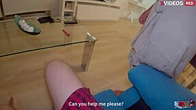Stepmother requests a back massage, but stepson penetrates her pussy and fucks until creampie