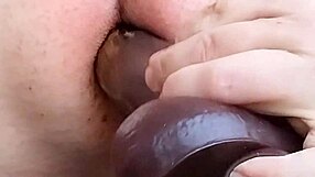 homo kotilainen takes big black dildo in horny ass