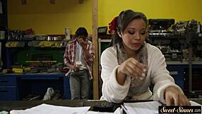 cocksucking ebony teen 18+ banged in many poses