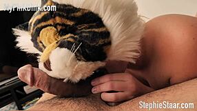 Furry Halloween Blowjob In Costume Fetish Scene