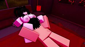 Little slut begged me to fuck her mercillesly on roblox