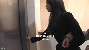 Two lesbian students exploring each other with dildos and toys