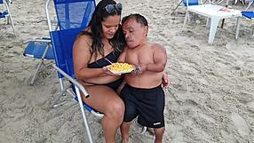 Zezinho Teves och Paty Bumbum brasiliansk strand smekmånad