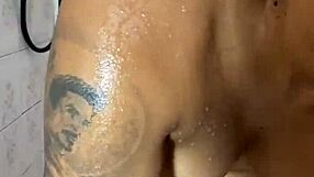 Hidden camera catches brunette peeing and masturbating