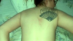 Brazilian housewife moans during careful anal creampie with her husband.