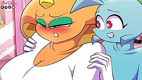 What slithers in this snake girl compilation of big tits and creampies?