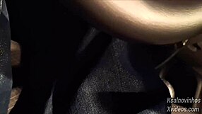 teen risks handjob for hot girl on public street