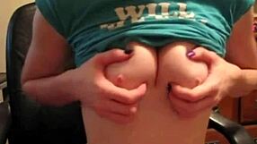 Tiny Red Teen Showing Tits!