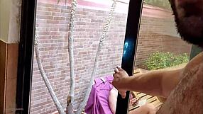 Stepson Takes Out Big Cock On Terrace, Excited By Me, Shows Erection To Neighbors, My Nipples Hard Without Bra