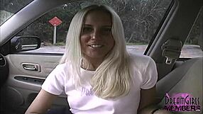 All natural blonde babe flashes in risky public spots daringly.