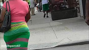 Nut Busting Candids - Grab Your Dick and Enjoy Hidden Ebony Anal.