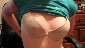 Tiny Red Teen Showing Tits!