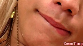 sexy trans girl gaby abelha strokes dick while fingering ass