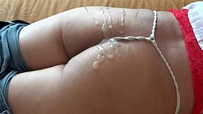 I get filmed pulling down my jeans for big cumshots on my ass